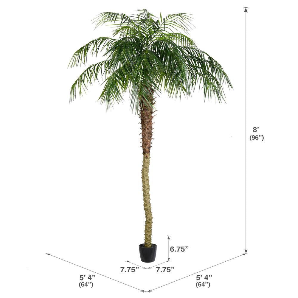 Vickerman 8' Artificial Potted Phoenix Palm Tree.