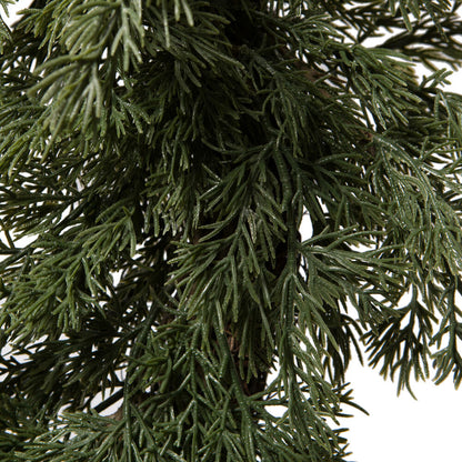 Vickerman 24" Artificial Green Cypress Wreath