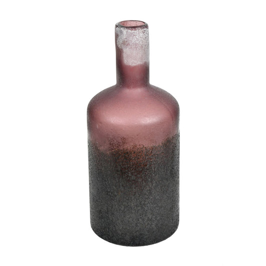 Vickerman 13" Milestone Gray Round Glass Vase. Easily incorporate this two tone gray bottle into your modern décor. Pair this vase with your favorite faux floral for the perfect finishing touch. Each vase is slightly unique because each piece is hand blow