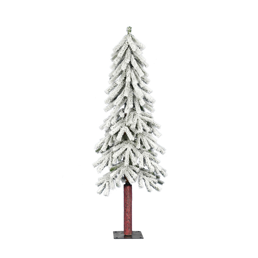Vickerman 4' x 24" Flocked Alpine Artificial Christmas Tree Unlit