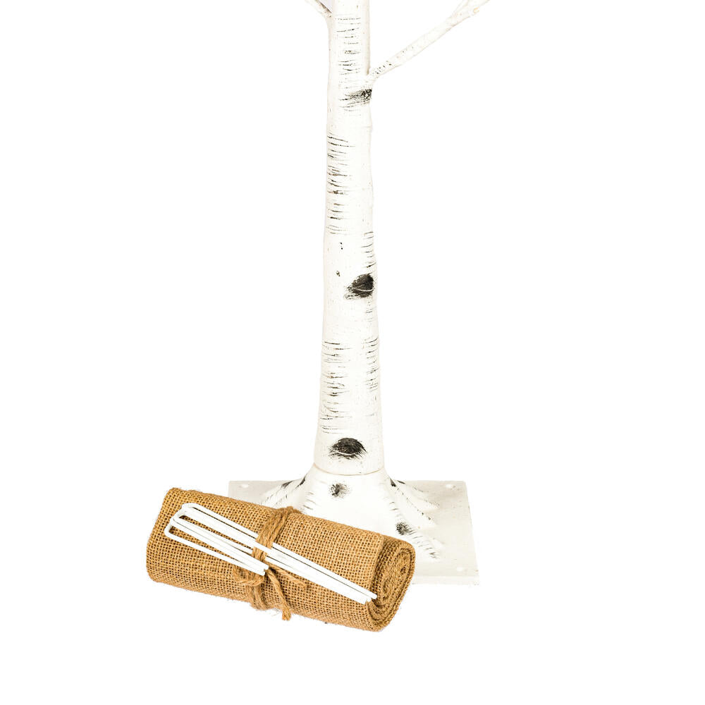 Vickerman 3' White Birch Twig Tree Warm White 3mm Wide Angle LED lights.