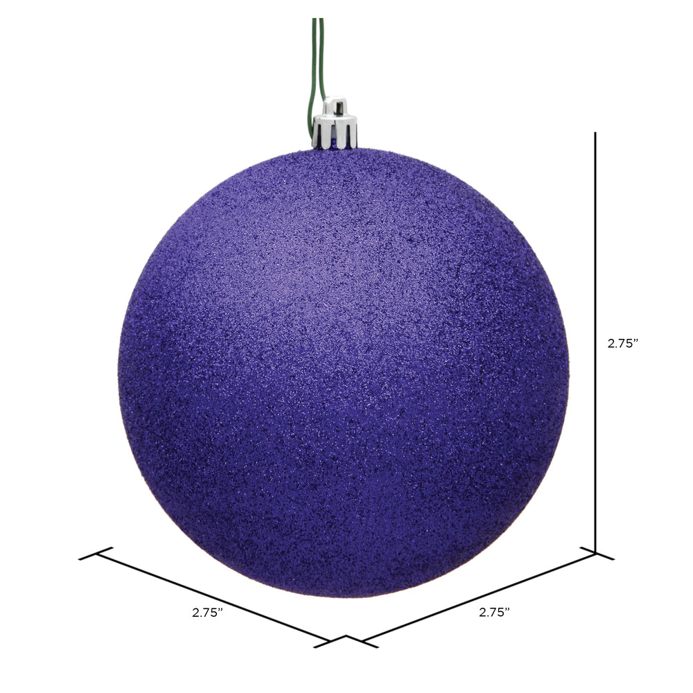 Vickerman 2.75" Purple Glitter Ball Ornament 12 per Bag