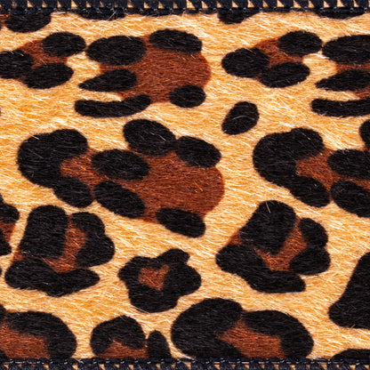 Vickerman 2.5" x 10 Yards Tan Leopard Print Ribbon