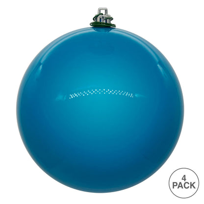 Vickerman 4.75" Turquoise Pearl UV Drilled Ball Ornament 4 per bag.