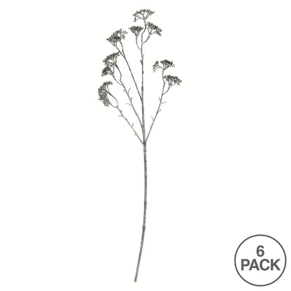 Vickerman 25" Artificial Brown and White Patrinia Spray. Includes 6 sprays per pack.