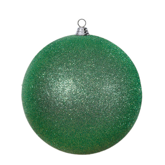 Vickerman 15.75" Green Glitter Ball Ornament