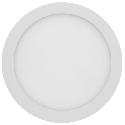 Sunlite 81206 7-Inch LED Round Mini Panel Light Fixture, 12 Watts (100W=), 750 Lumens, 3000K Warm White, 120 Volts, 90 CRI, Dimmable, ETL Listed, White, For Hallways, Living Room & Office Use