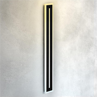 ASD Lighting LED Outdoor Wall Sconce with Center Light 48" 36W 120-277V CCT Selectable 3000/4000/5000K Dimmable Black ETL