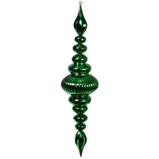 Vickerman 41" Green Shiny Finial Ornament