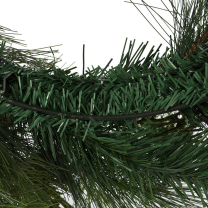 Vickerman 24" Plastic Pine and Cedar Artificial Wreath Unlit