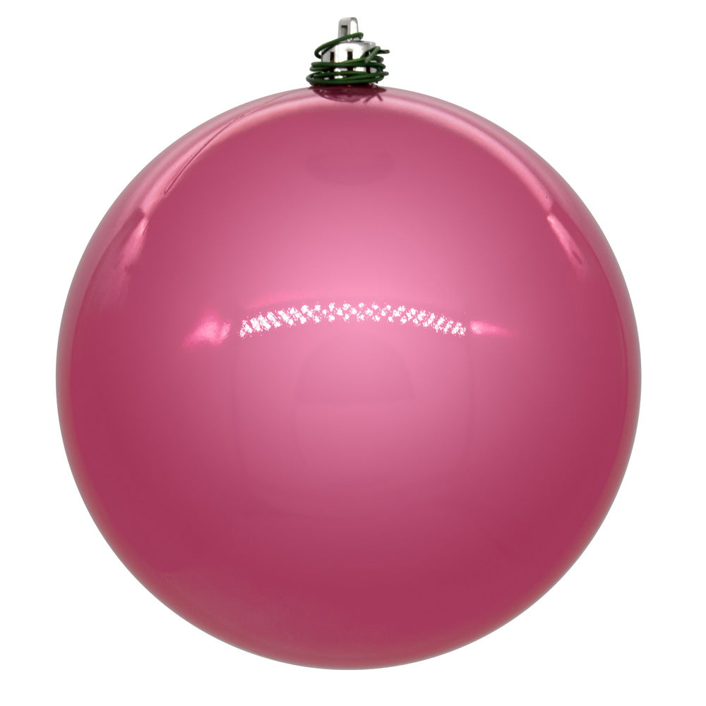 Vickerman 4" Pink Pearl UV Drilled Ball Ornament 6 per bag.