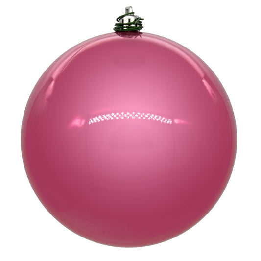 Vickerman 4" Pink Pearl UV Drilled Ball Ornament 6 per bag.