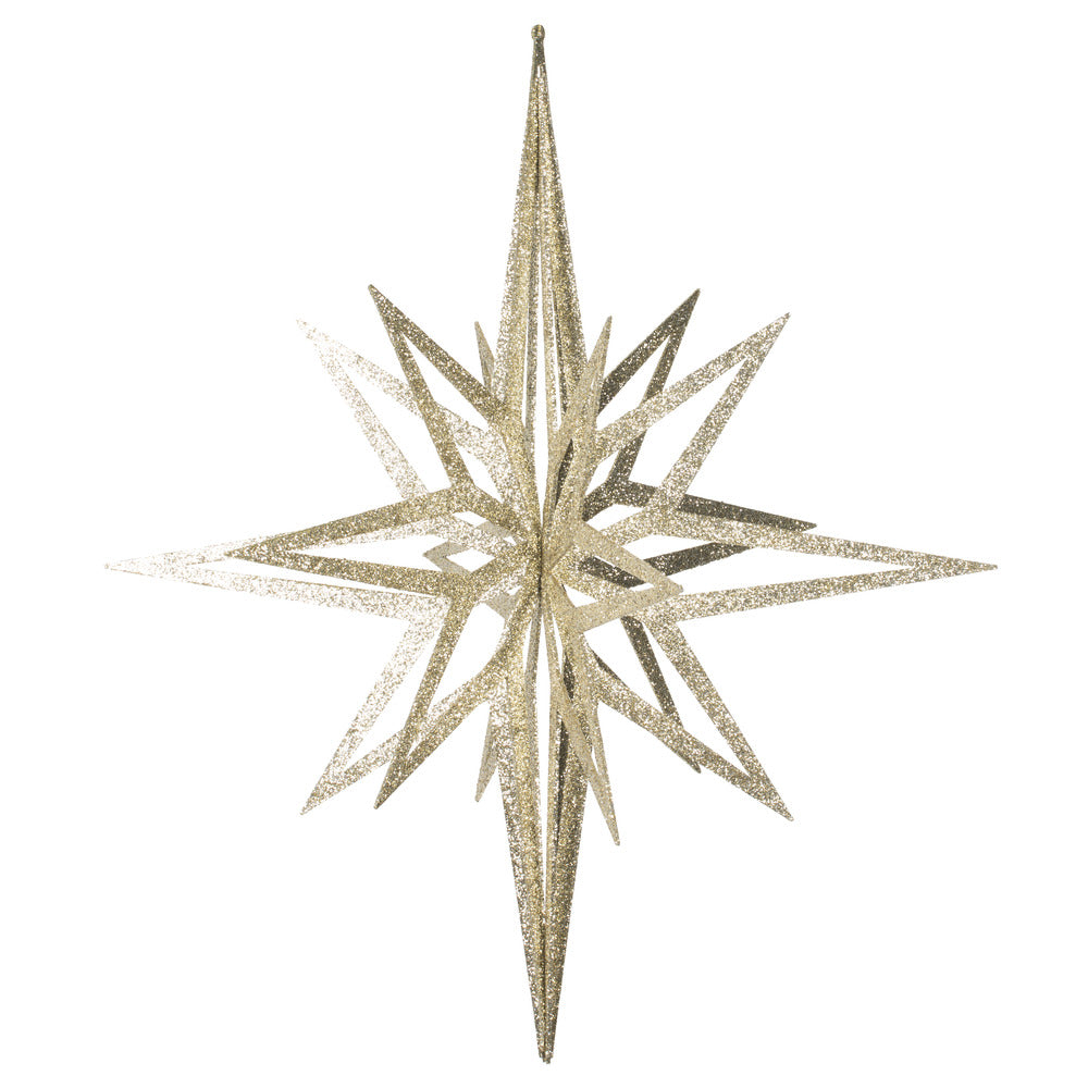 Vickerman 32" Champagne Iridescent Star Christmas Ornament