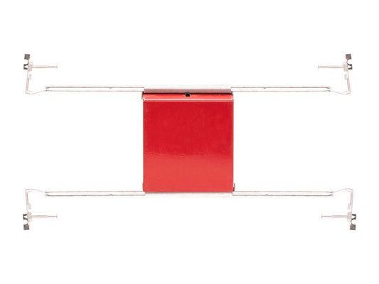 Westgate 4" Sq Ic Airtight Fire-Rated Red Junction Box, 2-3/8In Deep, With Hanger Bars, Ul263 And Ul514A Standards, Residential Lighting, Red Finish