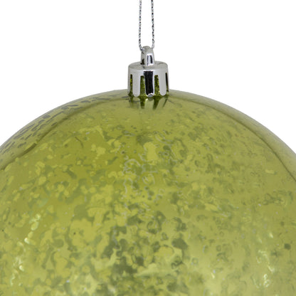 Vickerman 4.75" Lime Mercury Ball Ornament 4 per Bag.