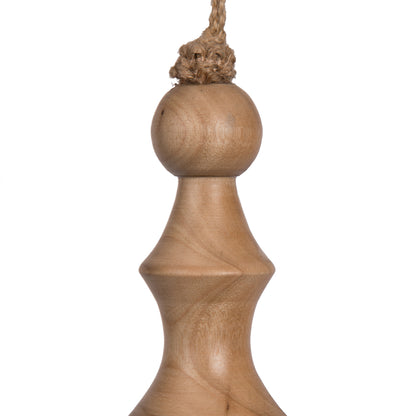 Vickerman 15" Light Natural Turned Wood Finial Ornament 2 per bag.