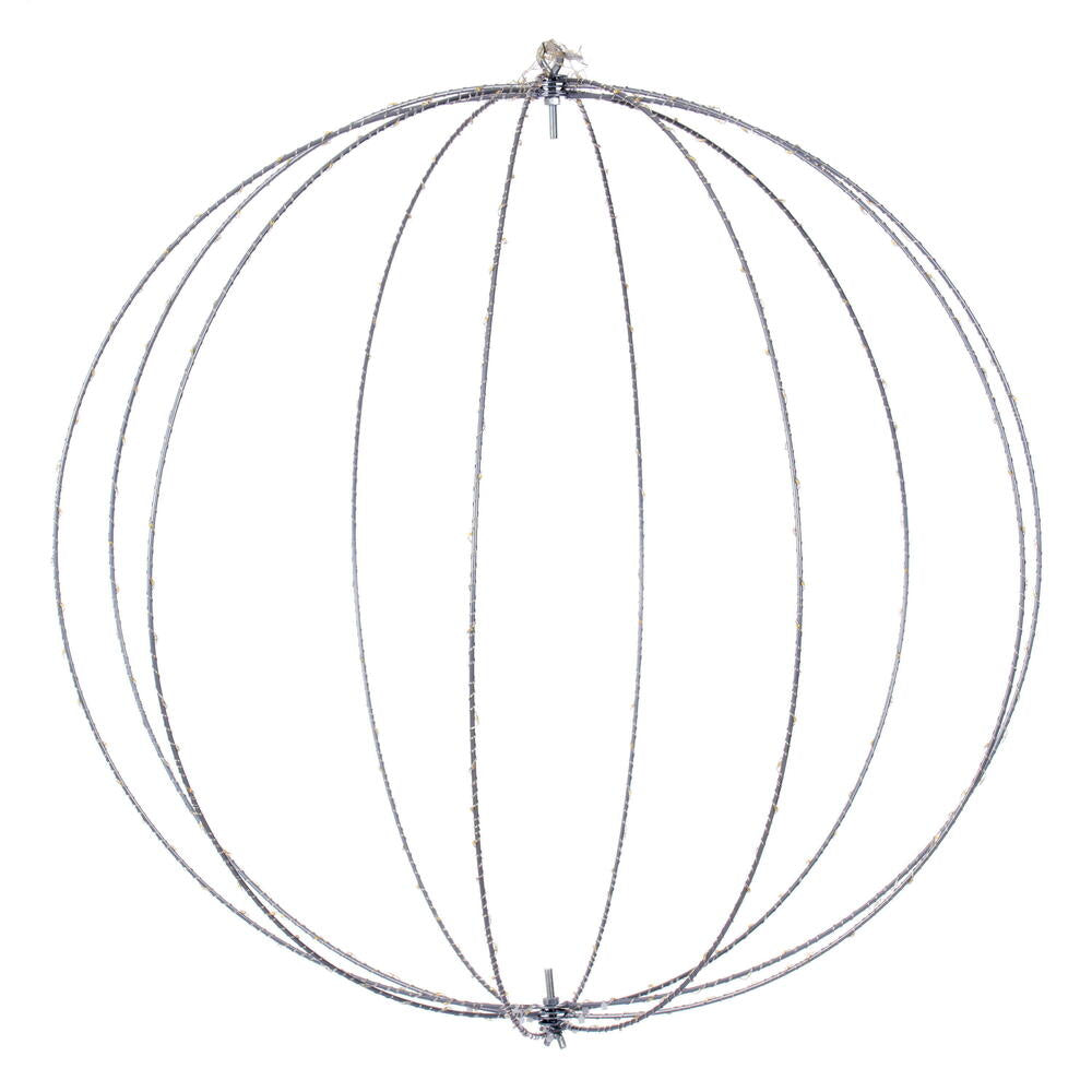 Vickerman 400 lights x 24" Warm White LED Ball Steel Wire Silhouette Light.