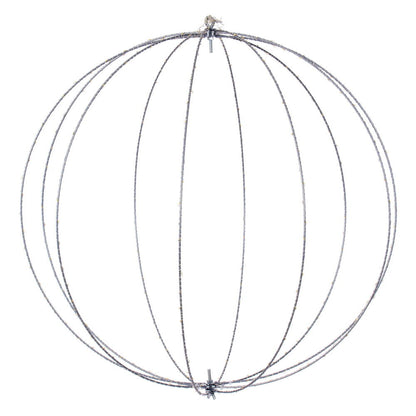 Vickerman 400 lights x 24" Warm White LED Ball Steel Wire Silhouette Light.