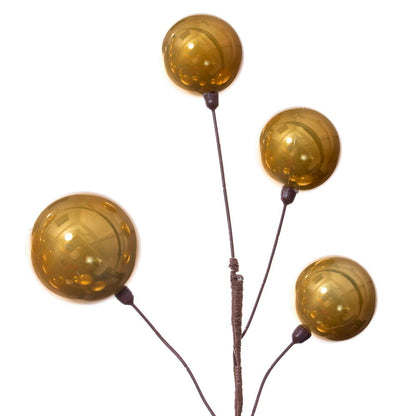 Vickerman 10' Gold Pearl Branch Ball Wire Garland.