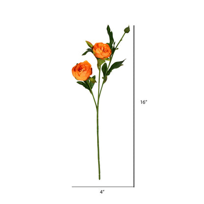 Vickerman 16" Artificial Orange Peony Spray. Includes 6 sprays per pack.