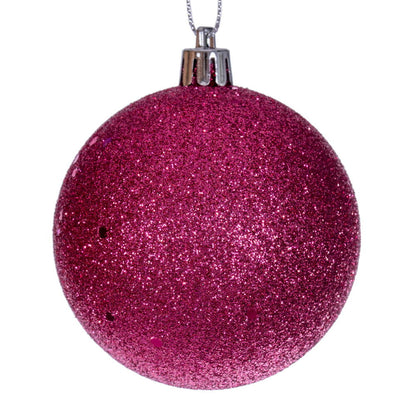 Vickerman 2.75" Hot Pink 4-Finish Ball Ornament Set 20 per box.