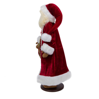 Vickerman 28" Deck The Halls Collection Santa Doll with Stand