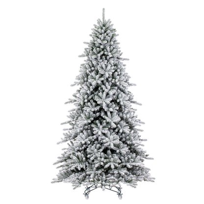 Vickerman 9' x 64" Flocked Bavarian Pine Artificial Unlit Christmas Tree.