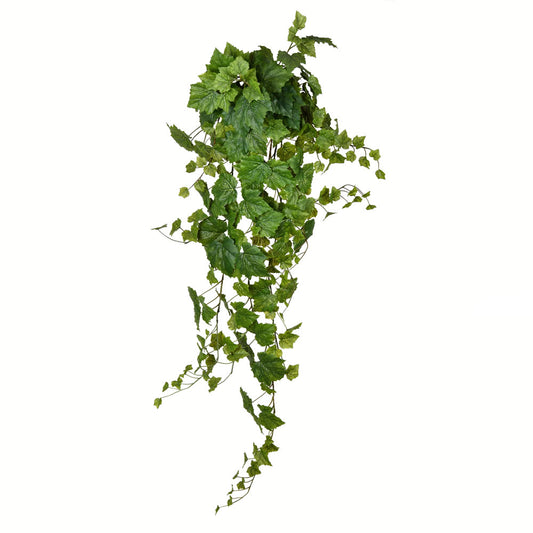 Vickerman 51" Artificial Green Grape Leaf Ivy Hanging Bush.