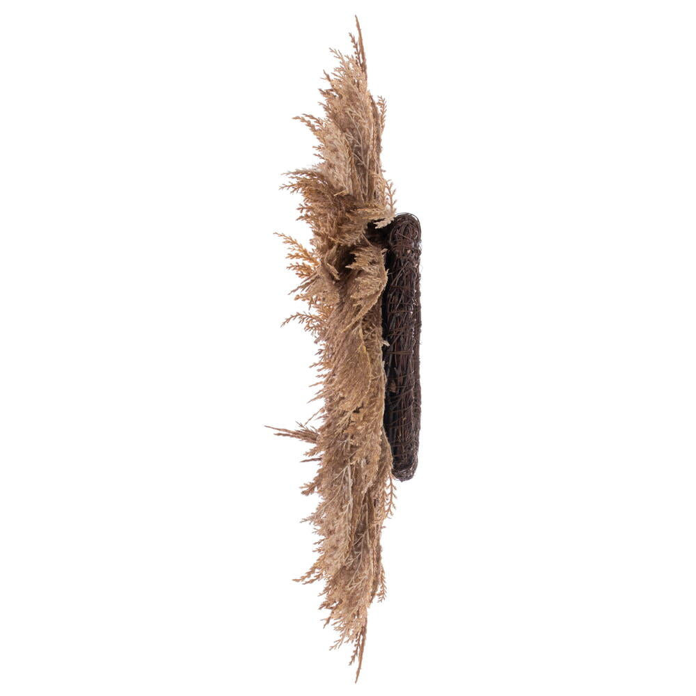 Vickerman 20" Artificial Mocha Brown Pampas Grass Wreath