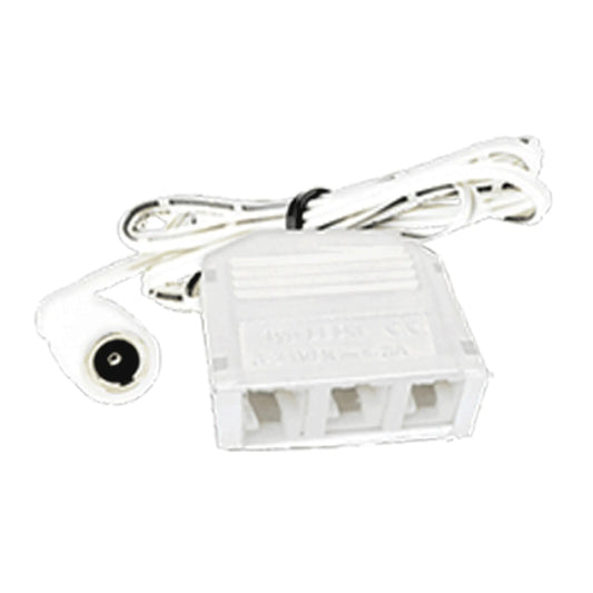 Westgate 3-Port Splitter For 12V Slim Puck Series, White, Undercabinet Lighting, White Finish