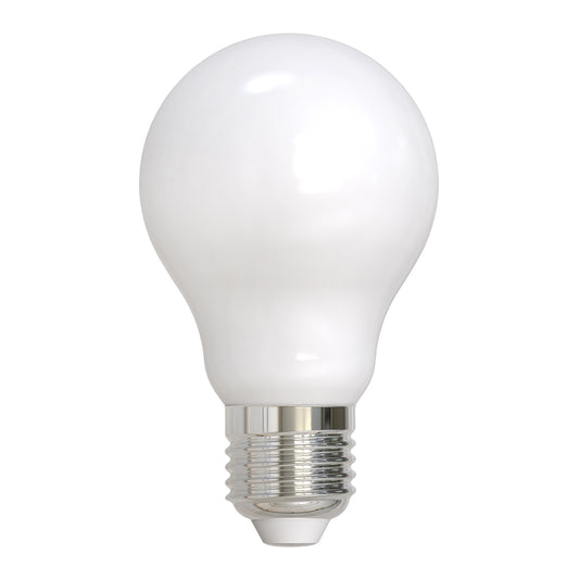 Bulbrite LED Filament 7 Watt Dimmable A19 Light Bulbs with Milky Finish and Medium (E26) Base - 3000K (Soft White Light), 800 Lumens