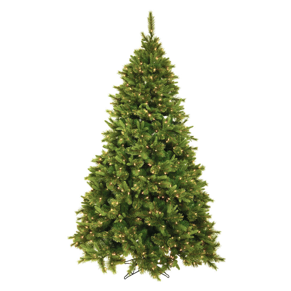 Vickerman 15' Cashmere Pine Slim Artificial Tree with 7078 Tips 2650 Led Warm White Clear Lights