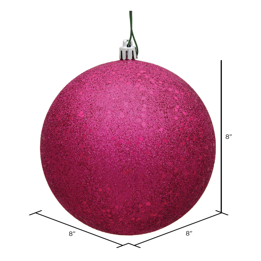 Vickerman 8" Fuchsia Sequin Ball Ornament