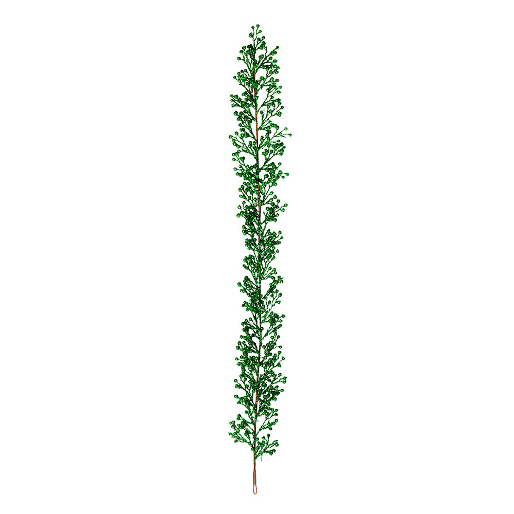 Vickerman 6' Green Glitter Berry Artificial Christmas Garland Unlit