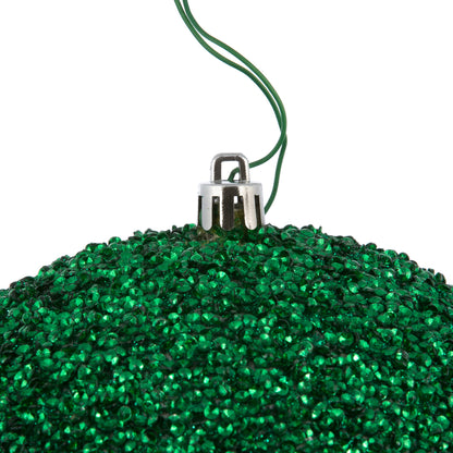 Vickerman 6" Seafoam Green Beaded Ball Ornament 4 per Bag