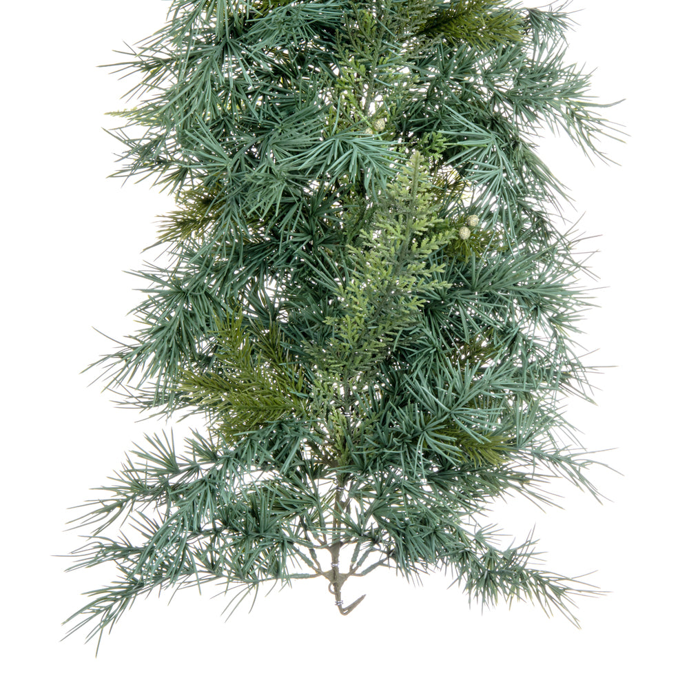 Vickerman 6' X 14" Artificial Mixed Fern Cedar Doublesided Garland