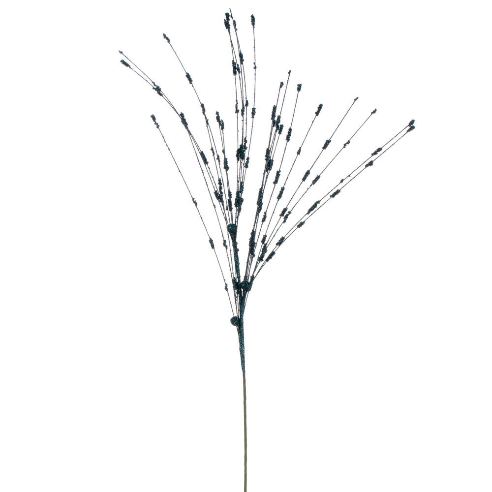 Vickerman 36" Sea Blue Berry Glitter Spray 6 per bag.
