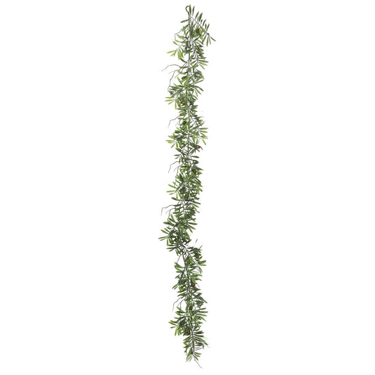 Vickerman 6' Artificial Green Olive Hill Garland.