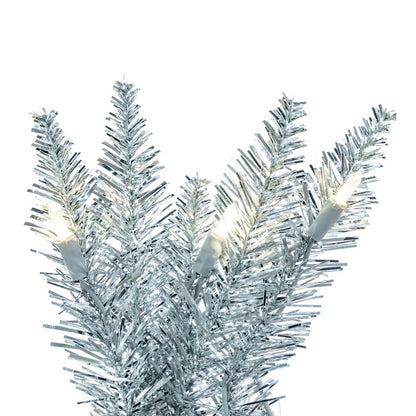 Vickerman 9' Sliver Artificial Christmas Garland Warm White Dura-Lit LED lights.