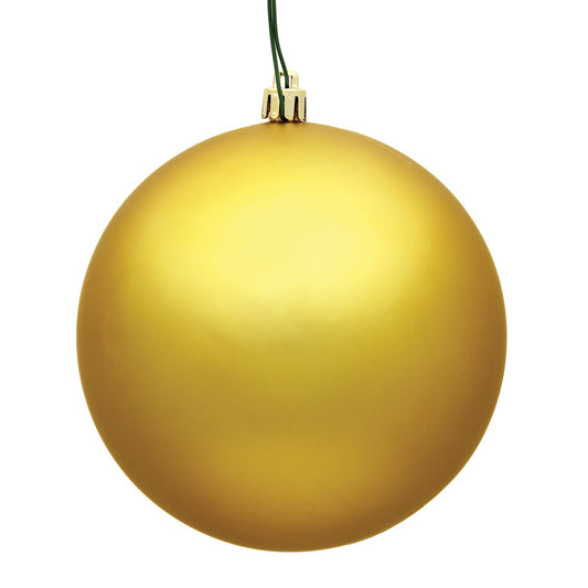 Vickerman 2.4" Honey Gold Matte UV Treated Ball Ornament with Drilled and Wired Cap 24 per Bag