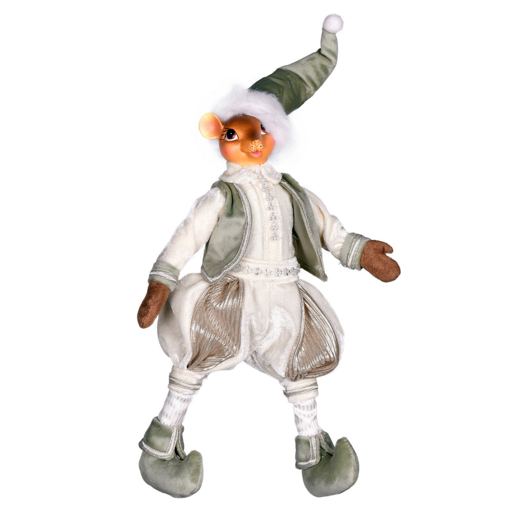 Vickerman 14" Jewel-Tide Greetings Collection Mouse Doll 2 Pack