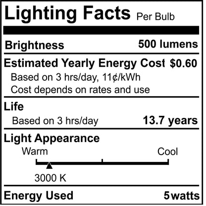 Bulbrite 862088 LED Filament Pack of (4) 5 Watt Dimmable G25 Light Bulb with Clear Glass Finish and Medium (E26) Base - 3000K (Soft White Light), 500 Lumens