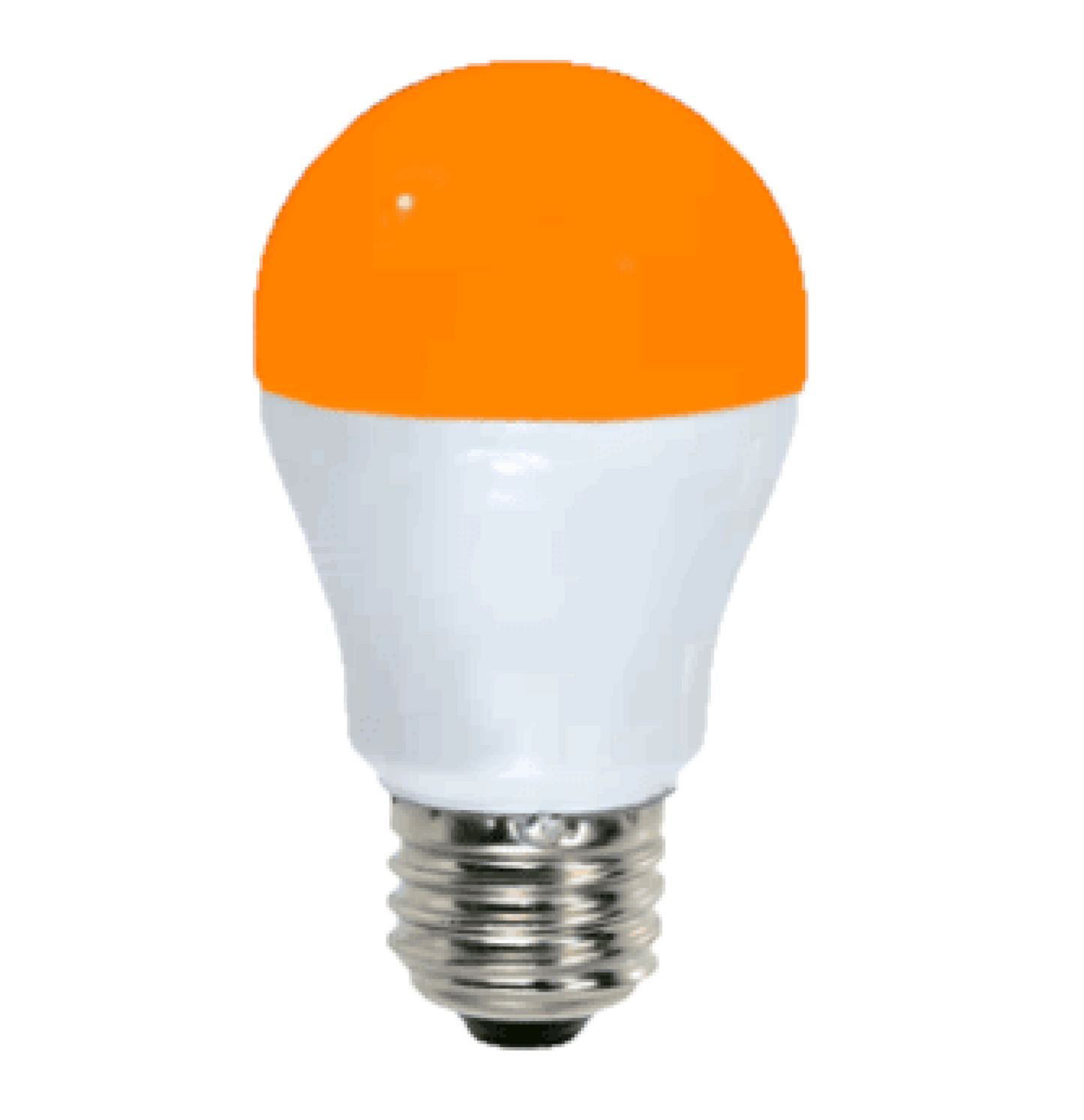 Damar A15 LED Amber Light Bulb 5W 140 Lumen E26 Medium Screw Base for Party Decoration Holiday Lighting Small Light Bulb 120V White Finish Turns Amber When Lit Pack of 6
