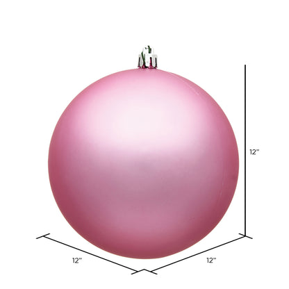 Vickerman 12" Pink Matte Ball Ornament