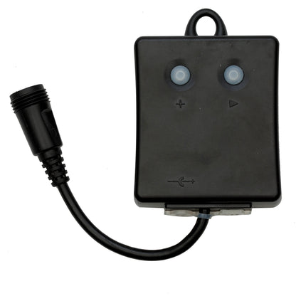 Vickerman Mini-Controller (V3) - an entry level controller capable of 'controlling' up to 500L on a single string but can 'operate' up to 5000L (10 drops of 500L strings each) when wired in parallel where each drop will display the same thing comes wi