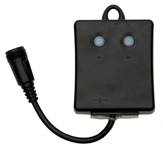 Vickerman Mini-Controller (V3) - an entry level controller capable of 'controlling' up to 500L on a single string but can 'operate' up to 5000L (10 drops of 500L strings each) when wired in parallel where each drop will display the same thing comes wi