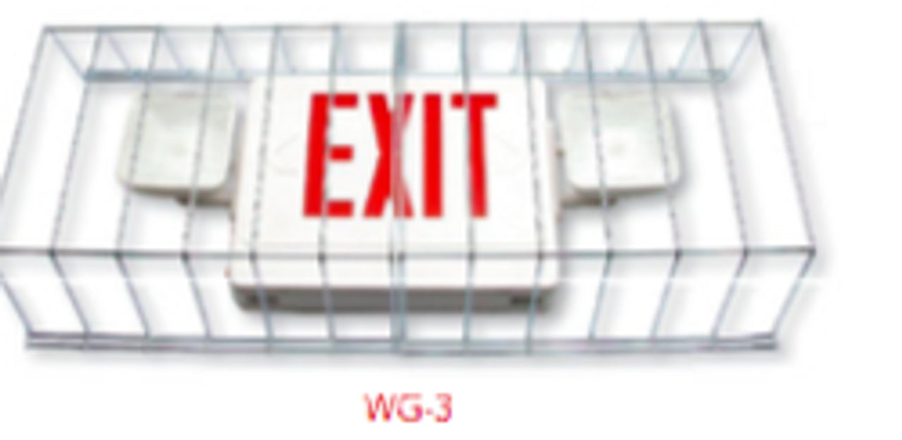 Westgate Steel Wire Guards Combo Exit 30-5/8”L X 13-3/4 X 6”, LED Exit & Emergency Lighting