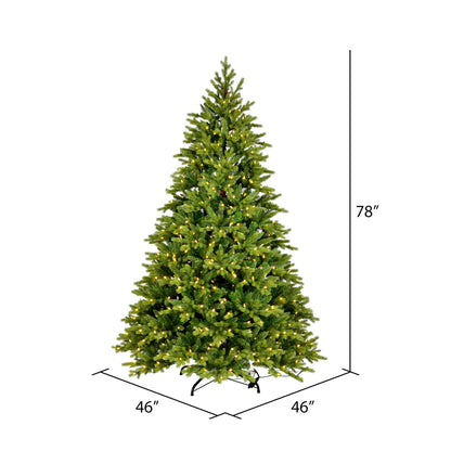 Vickerman 6.5' x 46" Porthill Pine Artificial Christmas Tree Warm White Dura-lit LED Lights