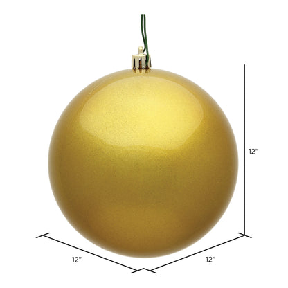 Vickerman 12" Gold Candy Ball Ornament