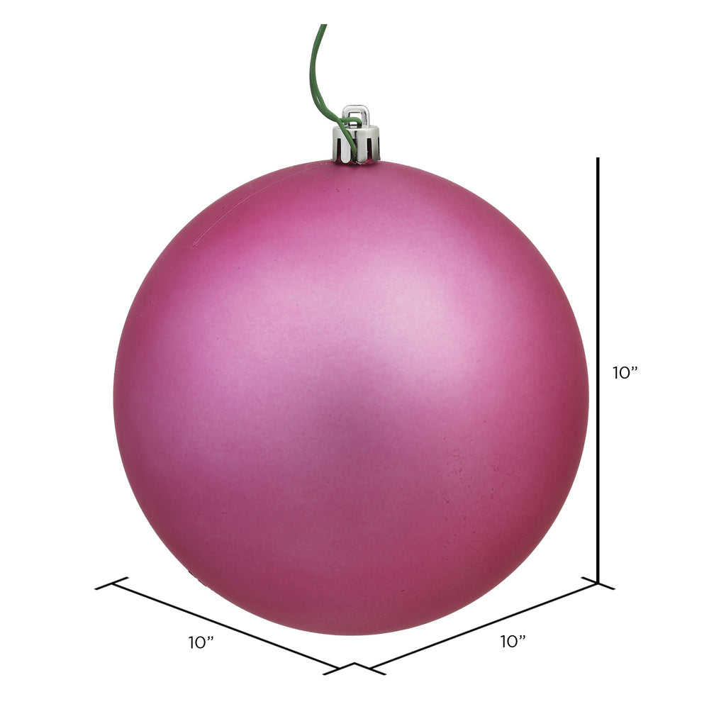 Vickerman 10" Mauve Matte Ball Ornament